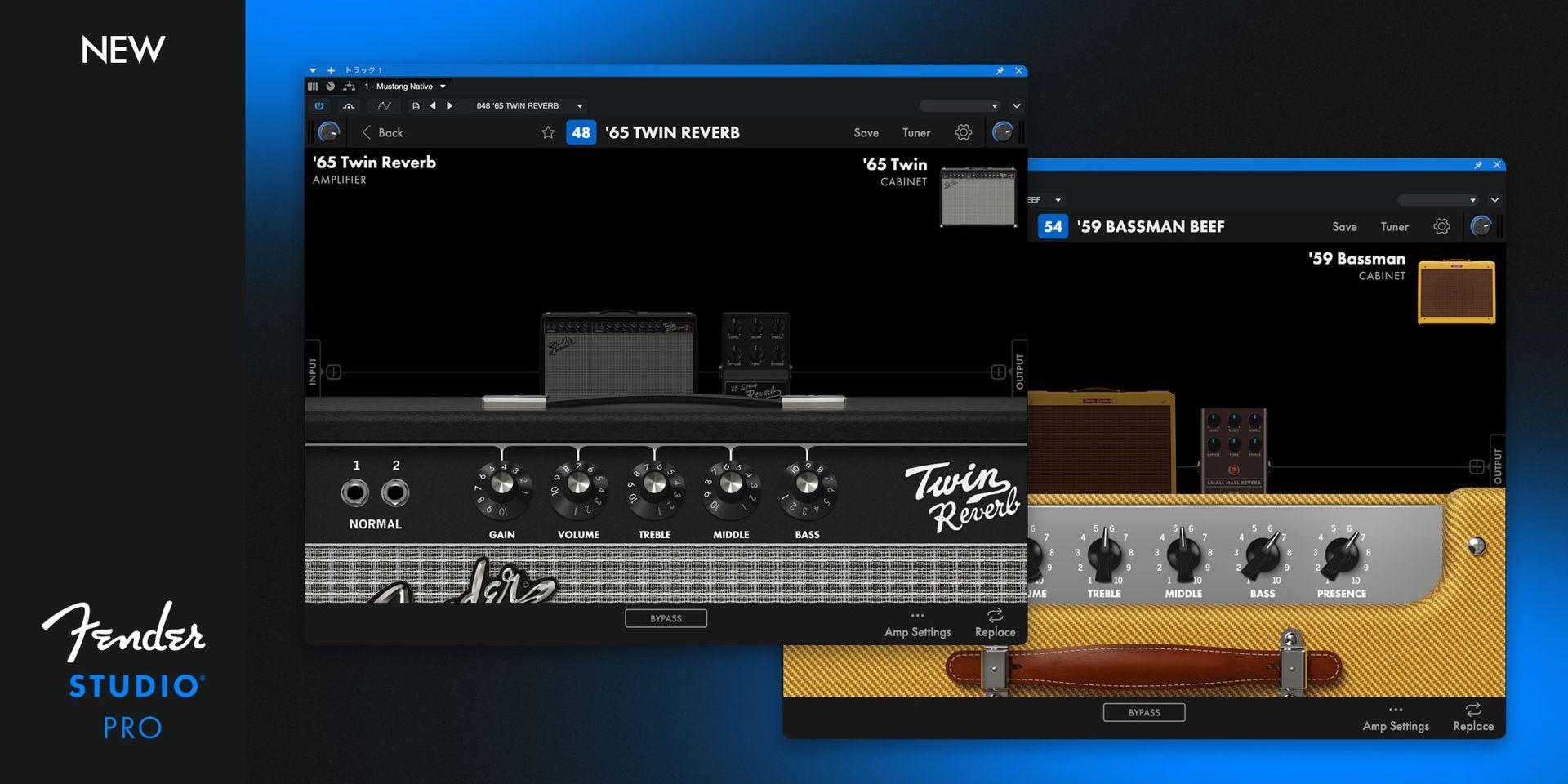 Fender Mustang Native Guitar & Fender Rumble Native Bassプラグイン Fender Mustang Native Guitar & Fender Rumble Native Bassプラグイン